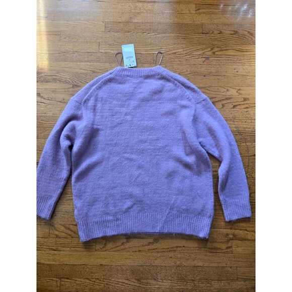 Zara Womens Oversized Soft Lavender Knit Sweater Size Medium NWT - Picture 4 of 6